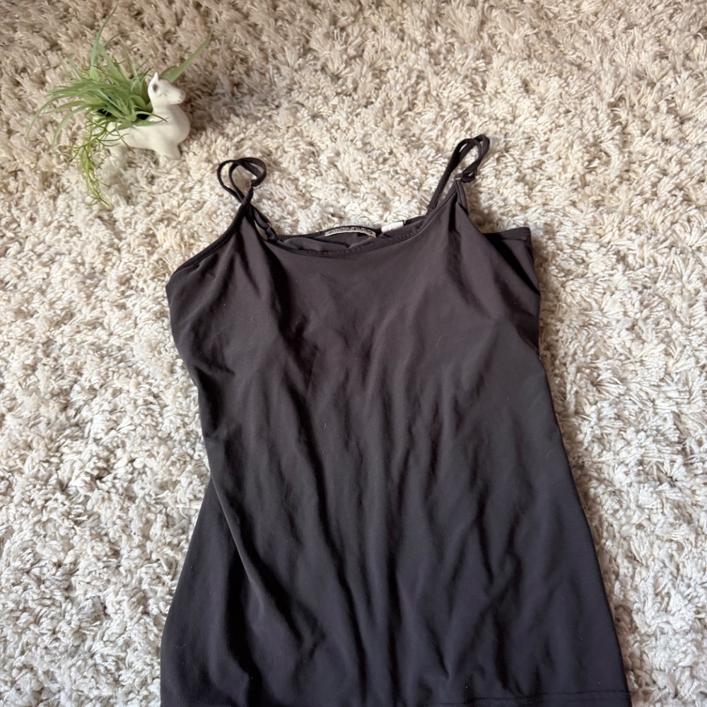 Elegant Envision studio sleek comfy material dark brown Women's Camisole. This e - Picture 2 of 8